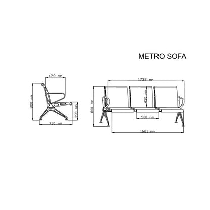 Metro Sofa 3 Seater - MS Sofa